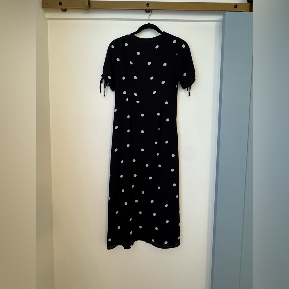 Vince Camuto Polka Dot Button-Front Midi Dress- 6 Petite - Picture 9 of 10